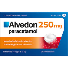 ALVEDON 250MG BARN