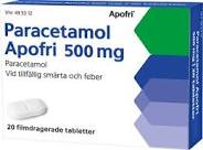 PARACETAMOL APOFRI 500 MG 20 TAB