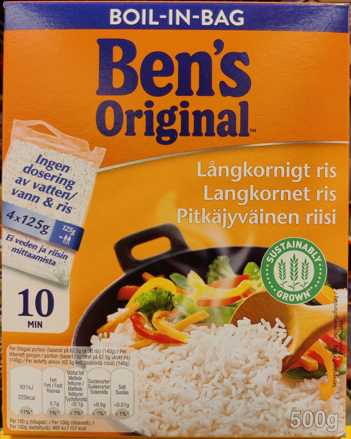 LÅNGKORNIGT RIS BIB